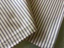 Ian Mankin fabric remnant 105 cm x137 cm Ticking 100% cotton rustic storm