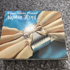 Box Of 4 Silver Plated Bow