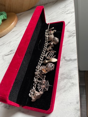 Vintage silver charm bracelet