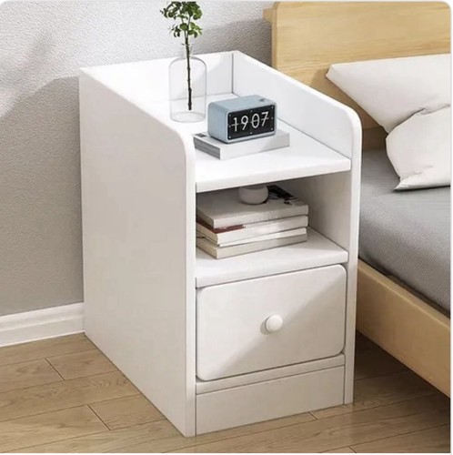 White bedside table small - -,