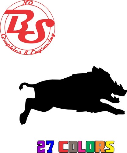Wild boar vinyl decal - decal, pig