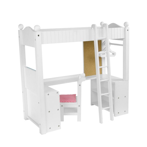 White doll bunk bed - white,