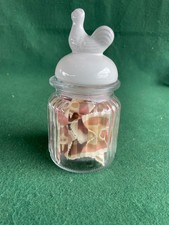 Small pasta jar with ceramic chicken lid