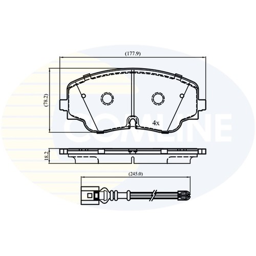 Brake pads set - vw, golf