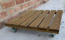 Plant Pot Caddy Mover Wooden Trolley Stand Wheel Planter Heavy Duty Extra Large