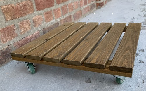 Plant pot caddy - caddy, wooden