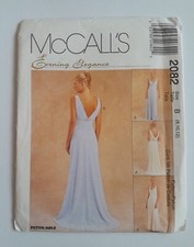Uncut Wedding Evening Occasion Dress Train Sewing Pattern 8-12 McCalls 2082