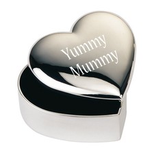 Silver JEWELLERY TRINKET BOX GIFT Yummy Mummy
