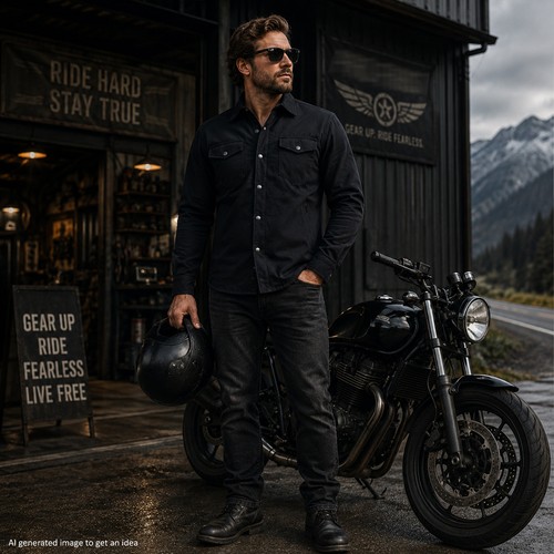 Mens motorcycle shirt made - motorcycle,