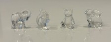 4 Miniature Animal Glass