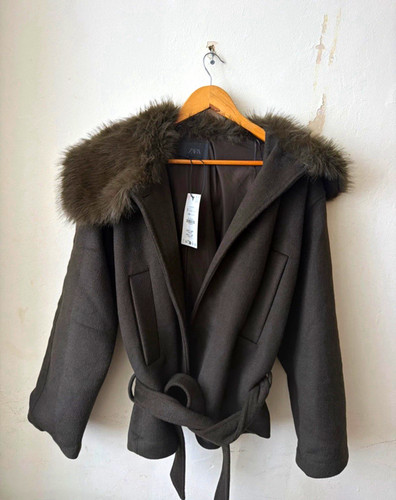 Zara women brown - brown/khaki, wool