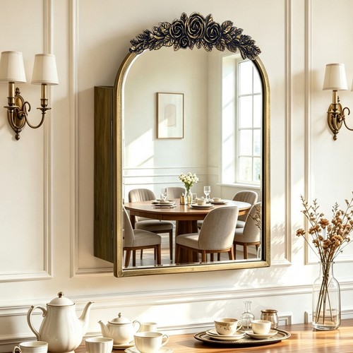 Vintage brass arched wall - brass,