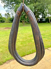 VINTAGE /ANTIQUE Leather Cob working Collar 21.5” X 8.5 Private Driving used