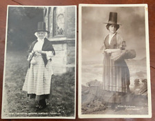 1912 Wales - Welsh Costumes postcards  - Fisherwoman - Real photo Postcard 2 car