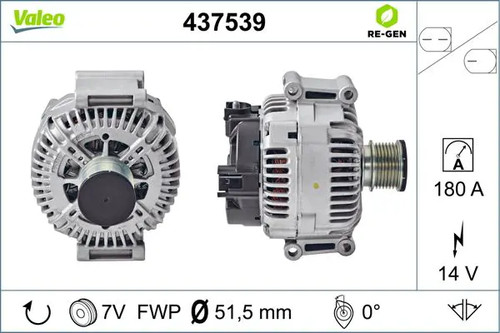 Alternator with freewheel - , belt