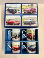 Leonardo Collection Set of 4 Macneil Vintage Cars Mugs - Boxed