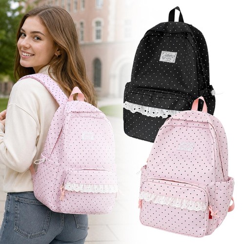 Polka dot backpack daily lace - polka,