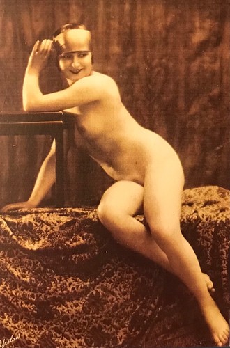 Nude pin nostalgia postcard - up,