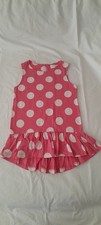 Next girls spotty polka dot pink jersey stretch tunic dress 6 years spring summe