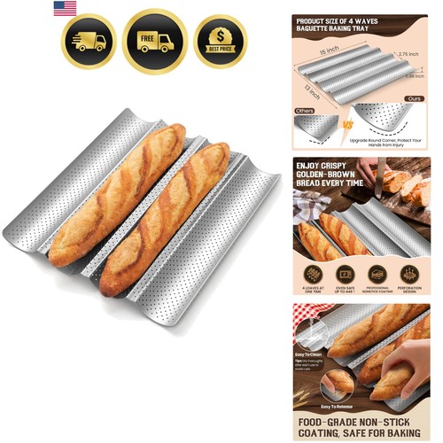 Baguette bread pan - pan, nonstick