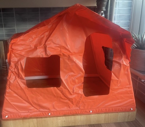 Vintage sunday orange camping - vintage,