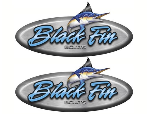 Two black fin boat - two,