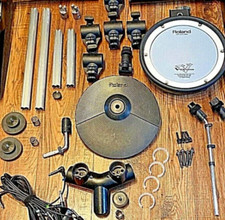 ROLAND HD-3 DRUM KIT SPARE PARTS @ SNARE TOM CYMBAL CRASH RIDE CLAMP MODULE LOOM