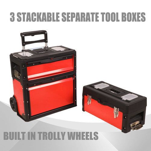Red tool box tier stackable - red,