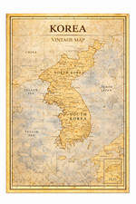 Korea Historical Vintage Map