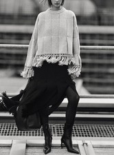 COS Silver Grey Fringed