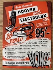 Vintage 1950's HOOVER & ELECTROLUX Vacuum Cleaner 1958 NEPTRIC FLYER Birmingham