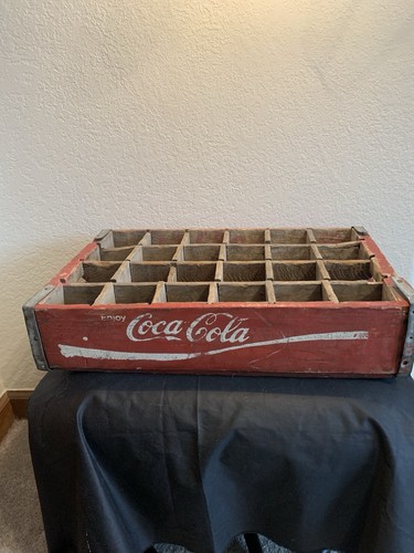 Vintage wooden coke crate - coke,