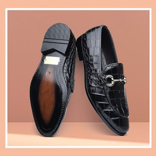 Handmade men black - men, crocodile
