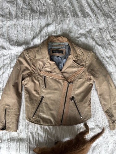 Andrew marc beige genuine - beige,