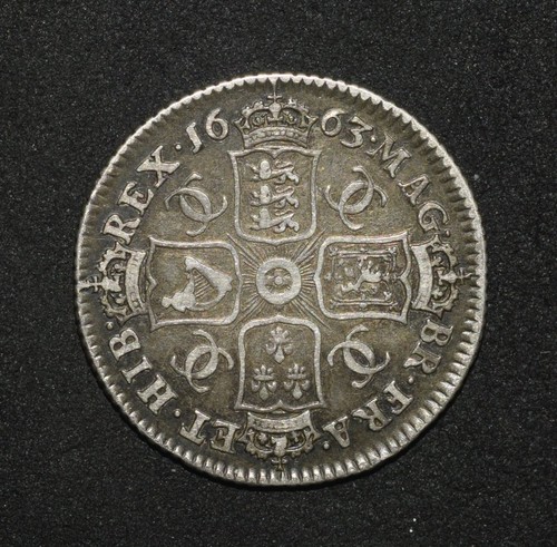 Charles 1663 shilling very - 1663,