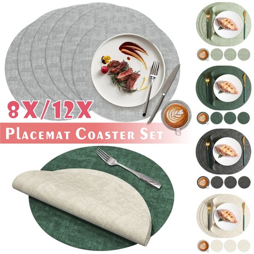 Round faux leather - faux, &