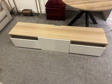 Besta TV Stand White Oak High