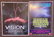 2 x VISION RAVE FLYERS FROM