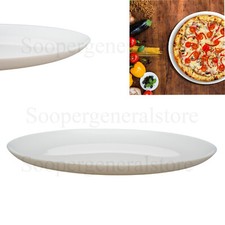 Serving Dish Pizza Plate White Large Round Christmas Big Platter Tableware 32cm
