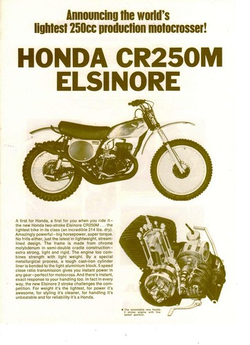 1974 honda cr250m motocross - 1974,