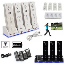 For Nintendo Wii Remote Controller Rechargeable Batteries & Charger Dock Station