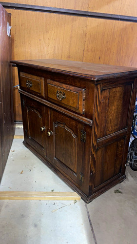 Solid wood dresser and glass - solid,