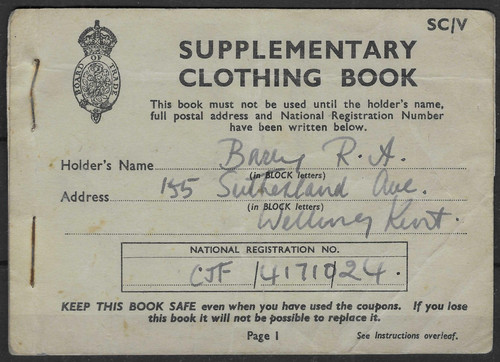 1940 s supplementary - gb, 1940's-50's