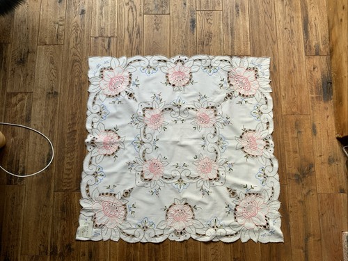 Vintage embroidered tablecloth - vintage,
