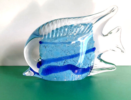 Paperweight fish turquoise - fish,