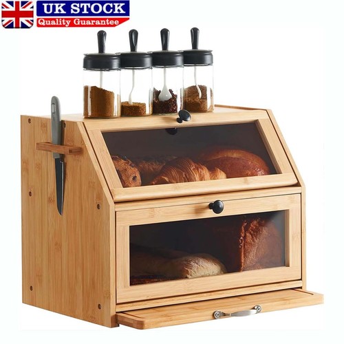 Layer bamboo bread bin - 2, loaf