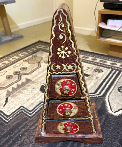 Vintage wooden pyramid - vintage,