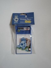 Vintage Care Bears Stationery Set 80s - Grumpy - Memo Clip Notepad Eraser Ruler