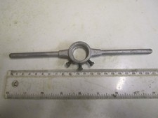 STEEL DIE HOLDER TAKES 1" DIA SPLIT DIES X 8 3/8" OVERALL EXCELLENT CONDITION #