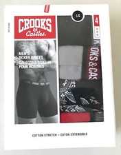 CROOKS & CASTLES MENS BOXER BRIEFS COTTON STRETCH SIZE L